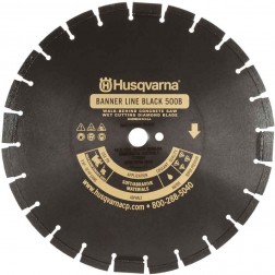 Husqvarna 26" Standard Black 500B-R Banner Line  Asphalt Wet Saw Wide Notch Blade-542751082